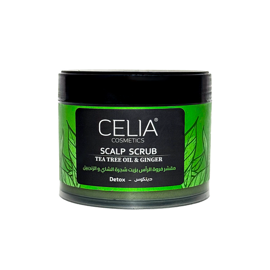 مقشر فروة الرأس بزيت شجرة الشاي والزنجبيل